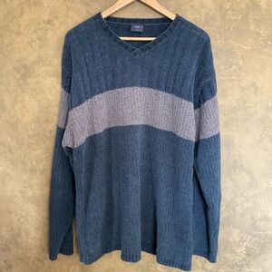 Vintage 90s Y2K Randy River Chenille V-neck Sweater